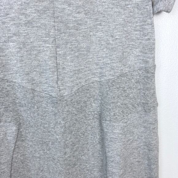 Soft Surroundings Gray Dress Short Sleeve Flare Skirt Cotton Size Medium Petite - Picture 6 of 12